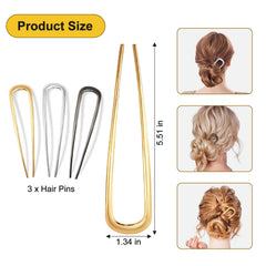 Btcum Horquillas U: diseño suave para pasar fácilmente por el cabello.