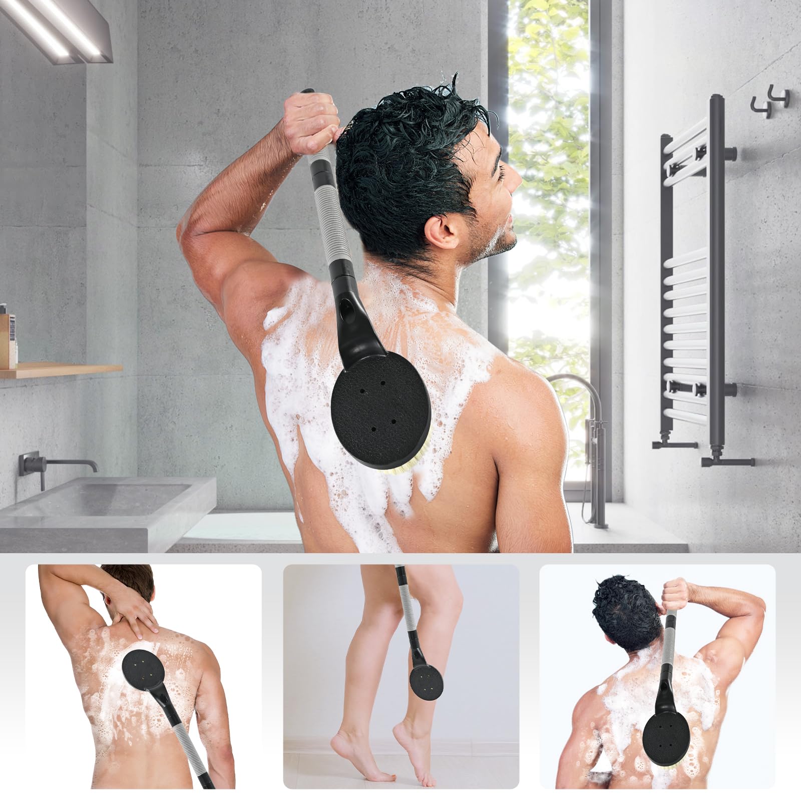 BTideas pun tas-nylon-suaves: cepillado suave que retiene jabón para limpieza eficiente.