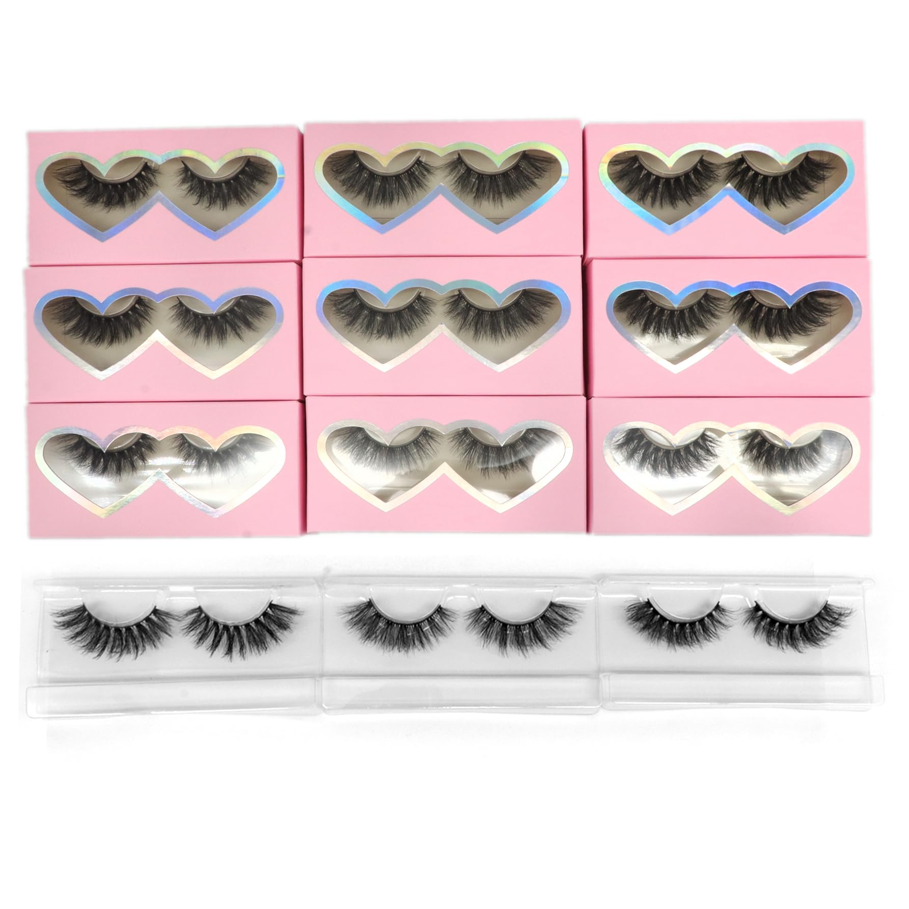 BTLLSSH Pestañas 3D5D, seda sintética suave para acabado lujoso