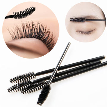 BTYMS aplicador para rímel, cepillo con mango negro para extensiones.