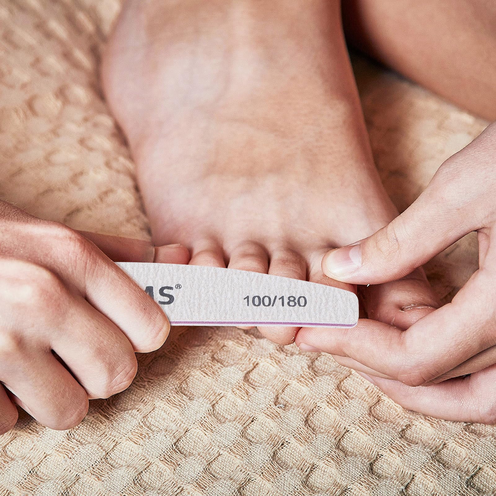 BTYMS ensemble de 100 limes pour soins complets des ongles.