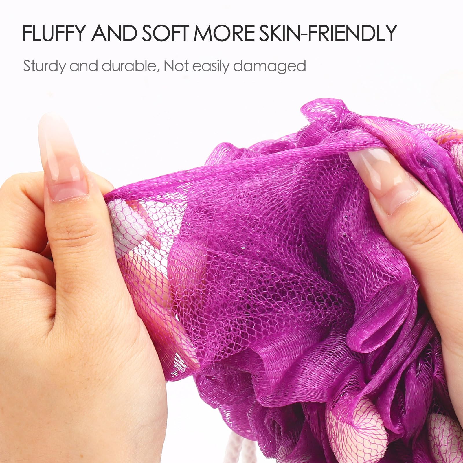 BTYMS conjunto de cuatro colores para baño, cada esponja ofrece espuma abundante.