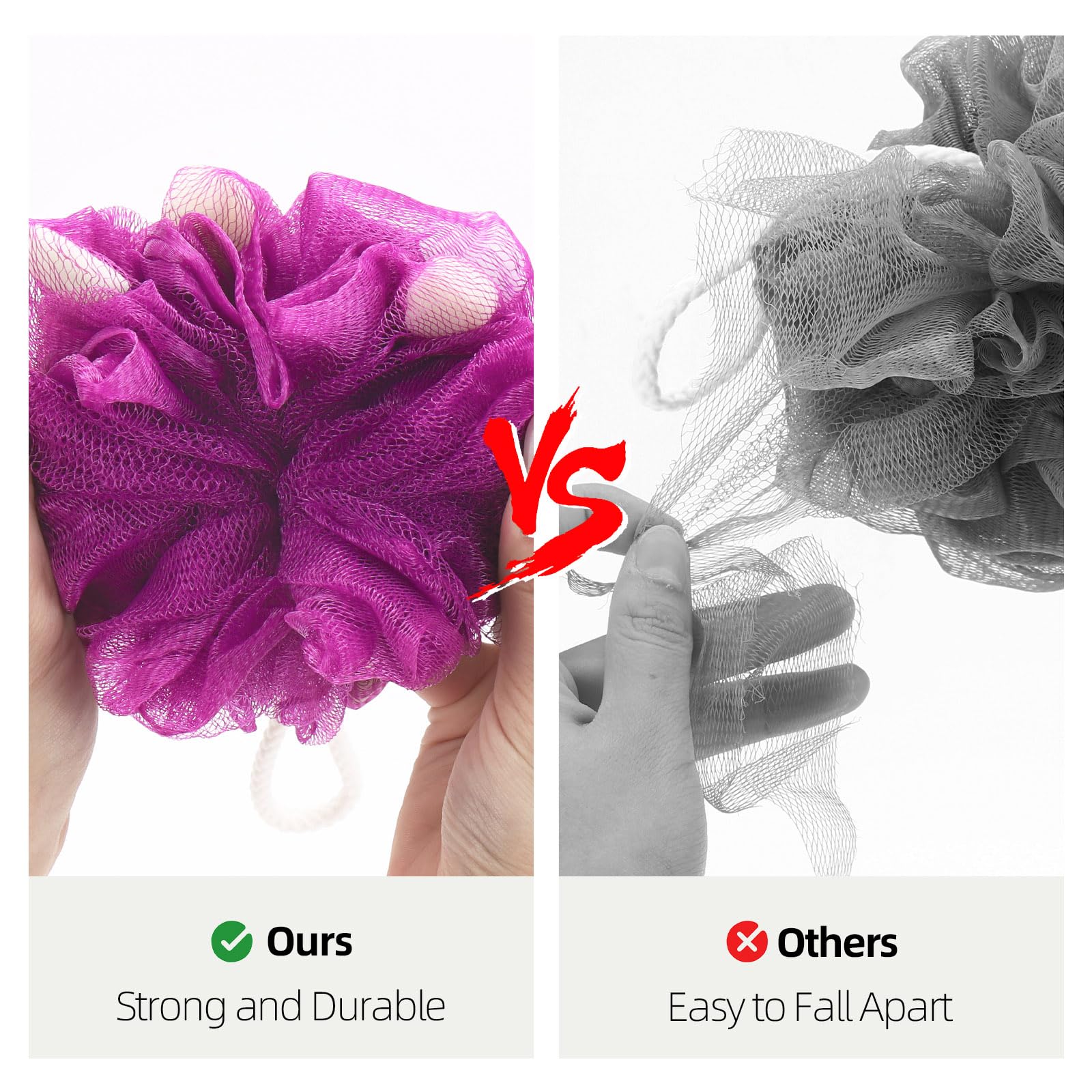 BTYMS esponja de 65 g, tamaño ideal para llevar en la mano.