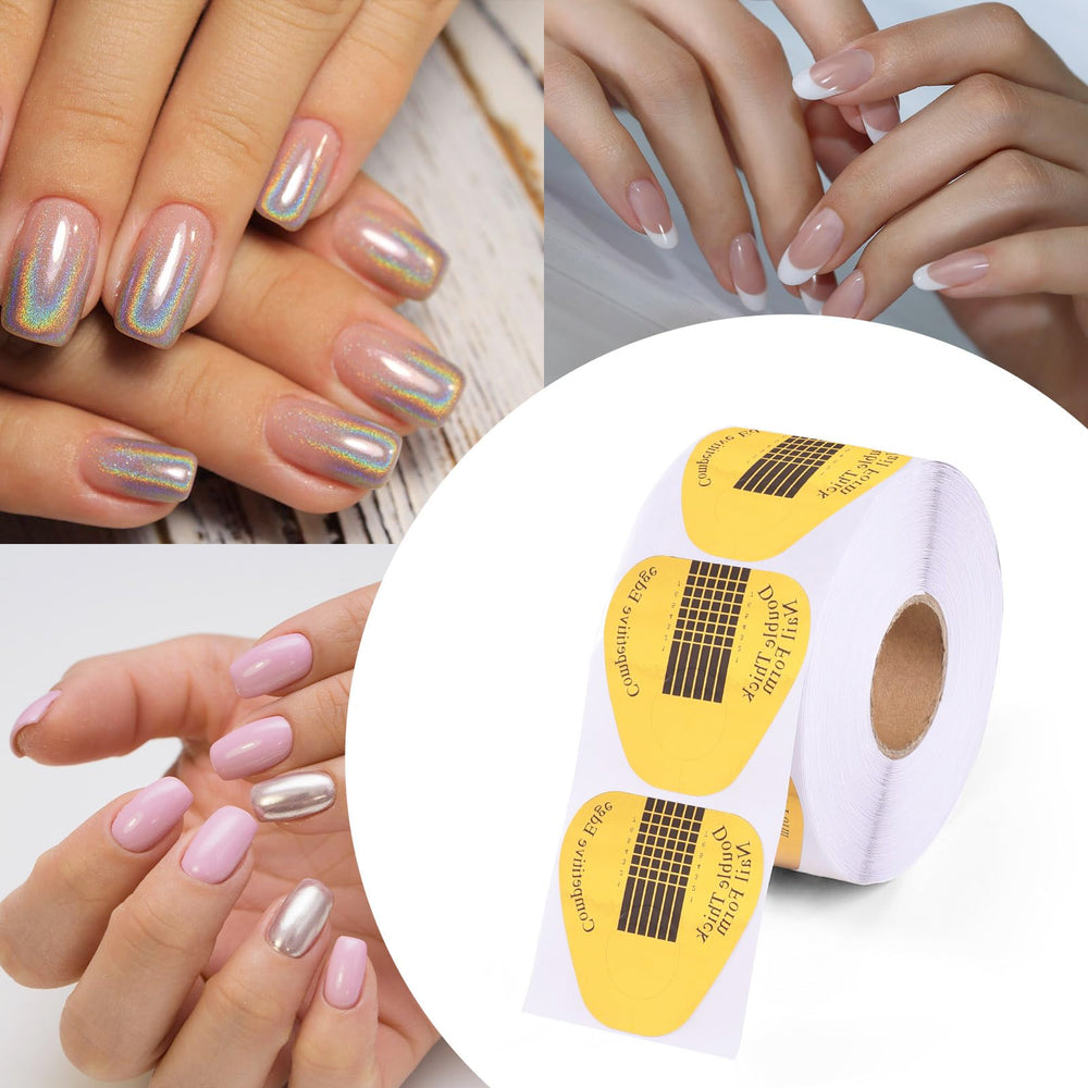 BTYMS Formas uñas herramientas oro: compatible con gel de construcción y acrílico.