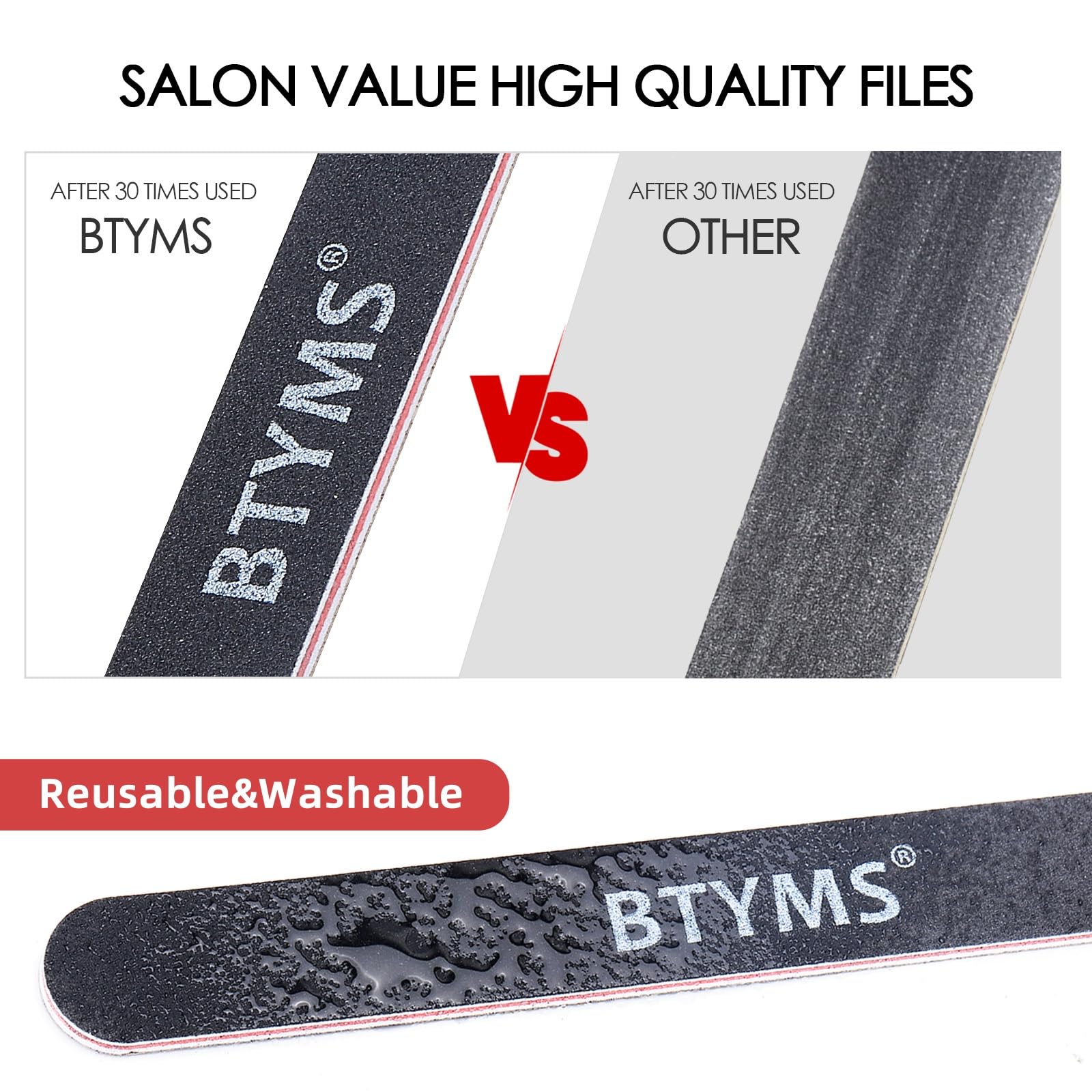 BTYMS lija uñas extensiones 180-240 para dar forma