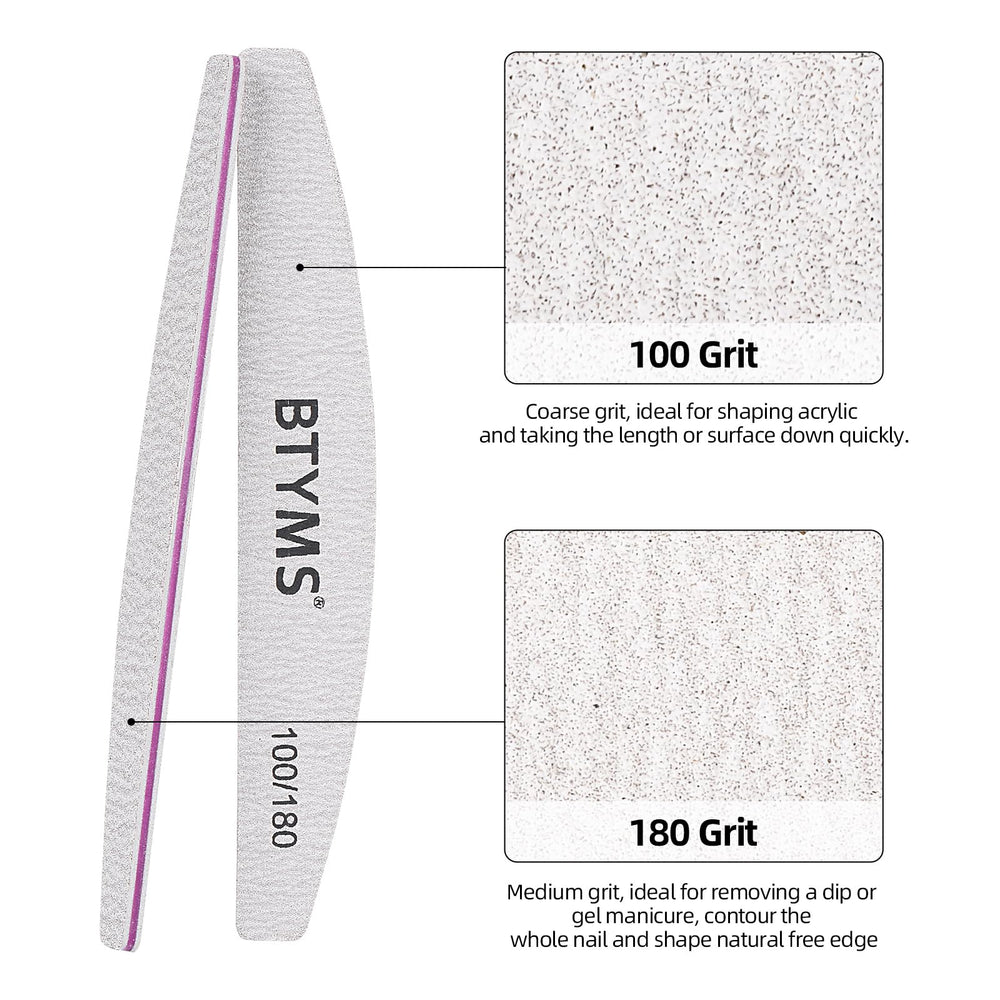 BTYMS lime grain fin 180 pour lisser les bords et surfaces.