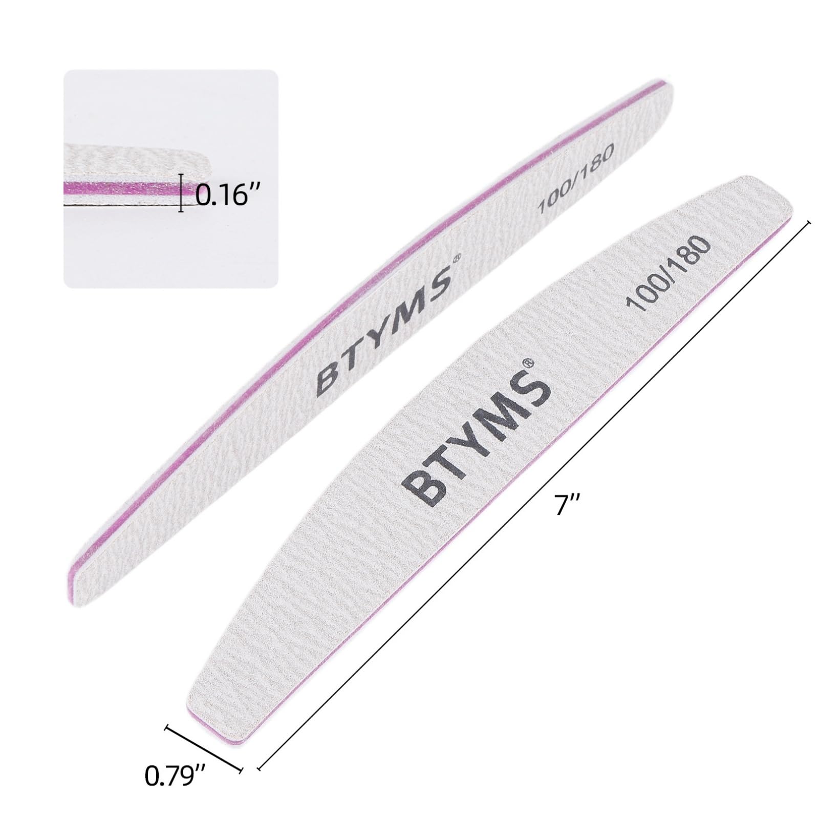 BTYMS lime grain grossier 100 pour former rapidement les ongles artificiels.