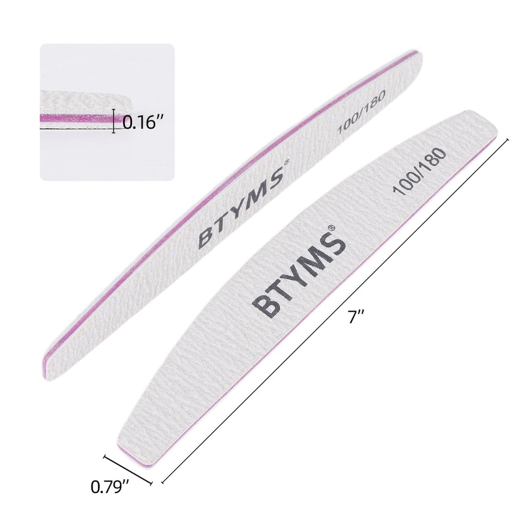 BTYMS lime grain grossier 100 pour former rapidement les ongles artificiels.