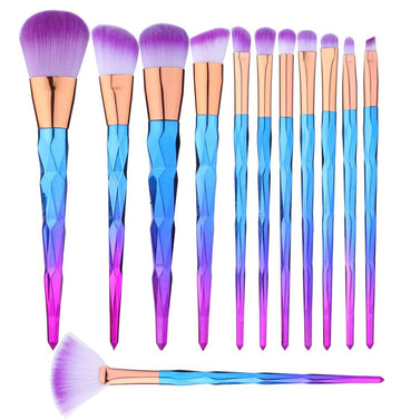 BTYMS set de brochas maquillaje 12 piezas para base, suave y uniforme.
