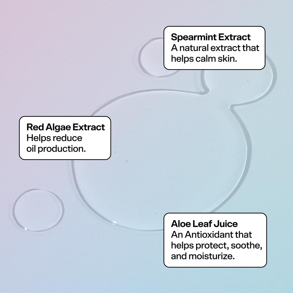 Bubble Skincare Fresh Start Gel con Aloe Vera en dispensador práctico.