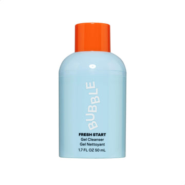 Bubble Skincare Fresh Start Gel Cleanser frasco elegante para limpieza diaria de piel grasa.