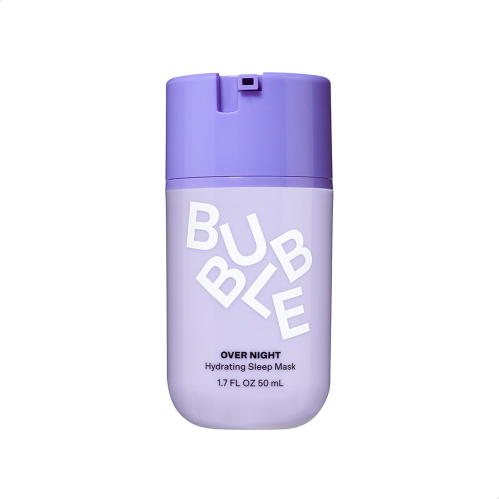 Bubble Skincare envase de mascarilla nocturna, práctico para la rutina nocturna.