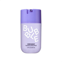 Bubble Skincare envase de mascarilla nocturna, práctico para la rutina nocturna.