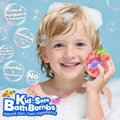 BubbleTail bomba de baño de 1-8-pulgadas revela juguete sorpresa en cada uso.