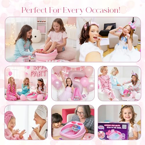 Bubbly Girlz bolsa rosada para guardar accesorios y spa kit.