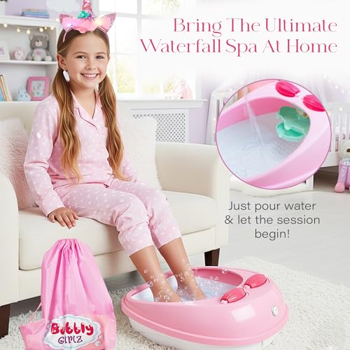 Bubbly Girlz esmaltes infantiles rosas, seguros y de secado rápido.
