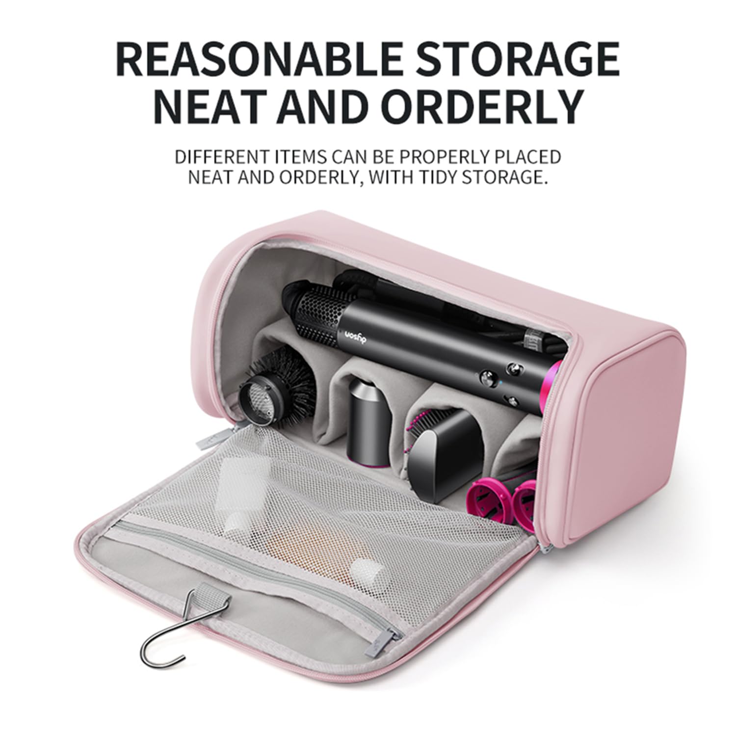 Cierre de metal en estuche BUBM para Dyson Airwrap y accesorios.