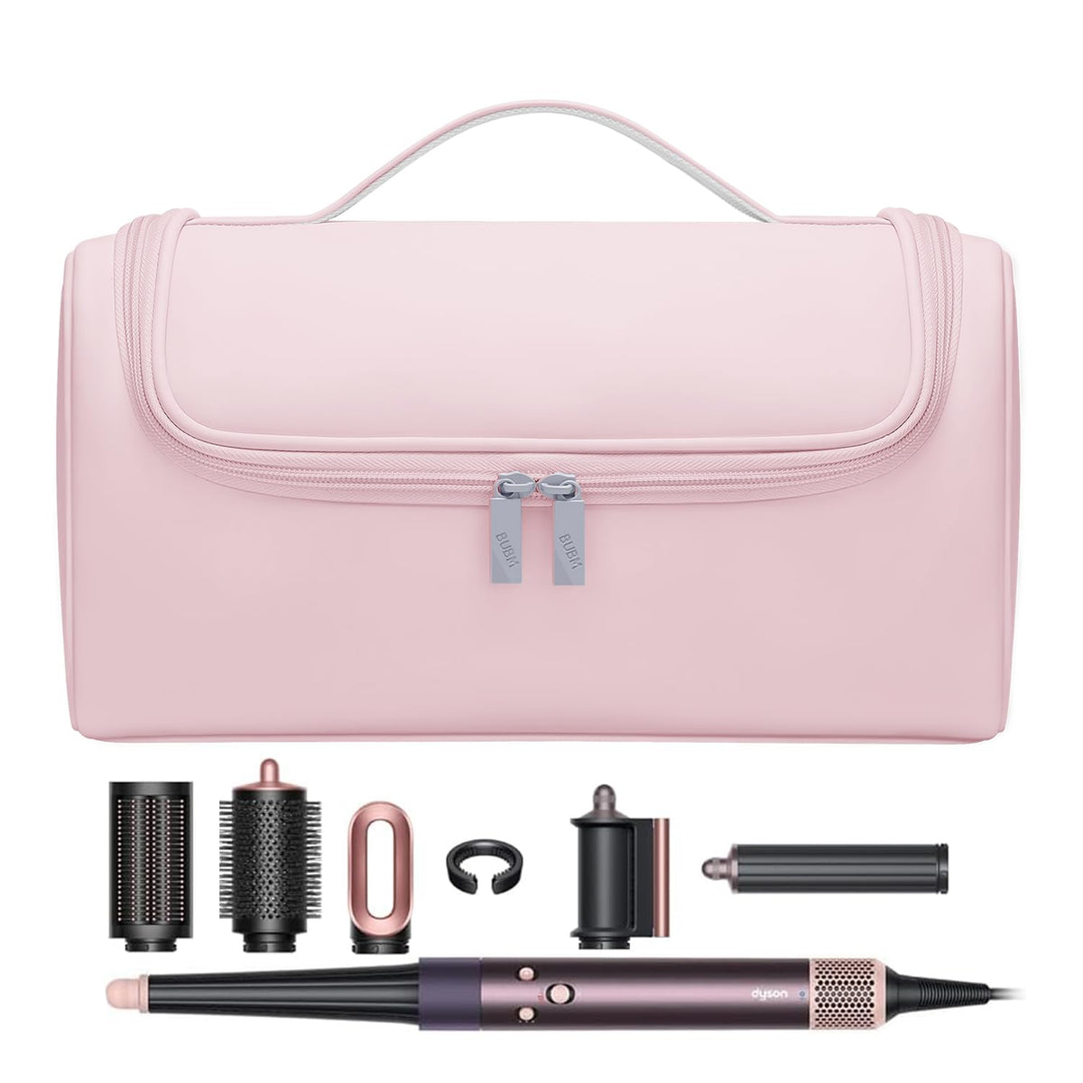Estuche BUBM para Dyson Airwrap rosa: organización y protección en viaje.