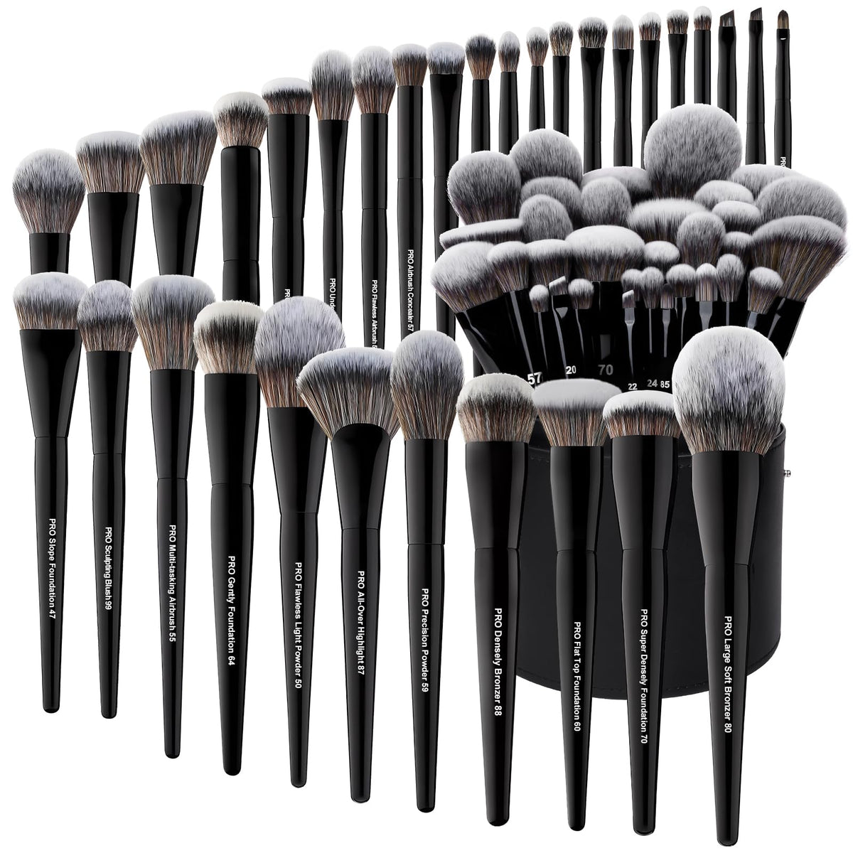 Bueart Design 32Pcs Pro: soporte extragrande para ordenar y exhibir brochas