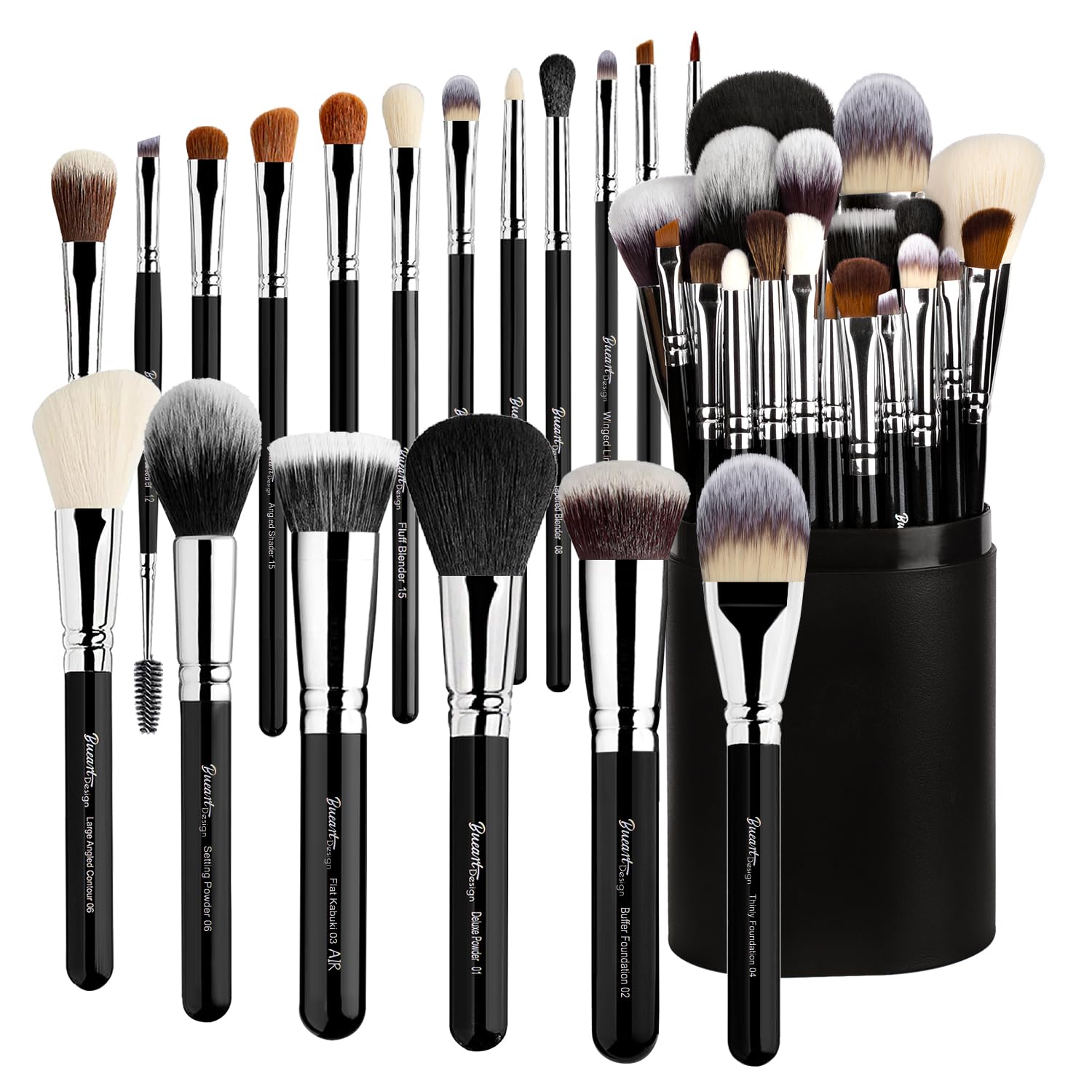 Bueart Design conjunto brochas profesional maquillaje estuche para viaje y resultados precisos