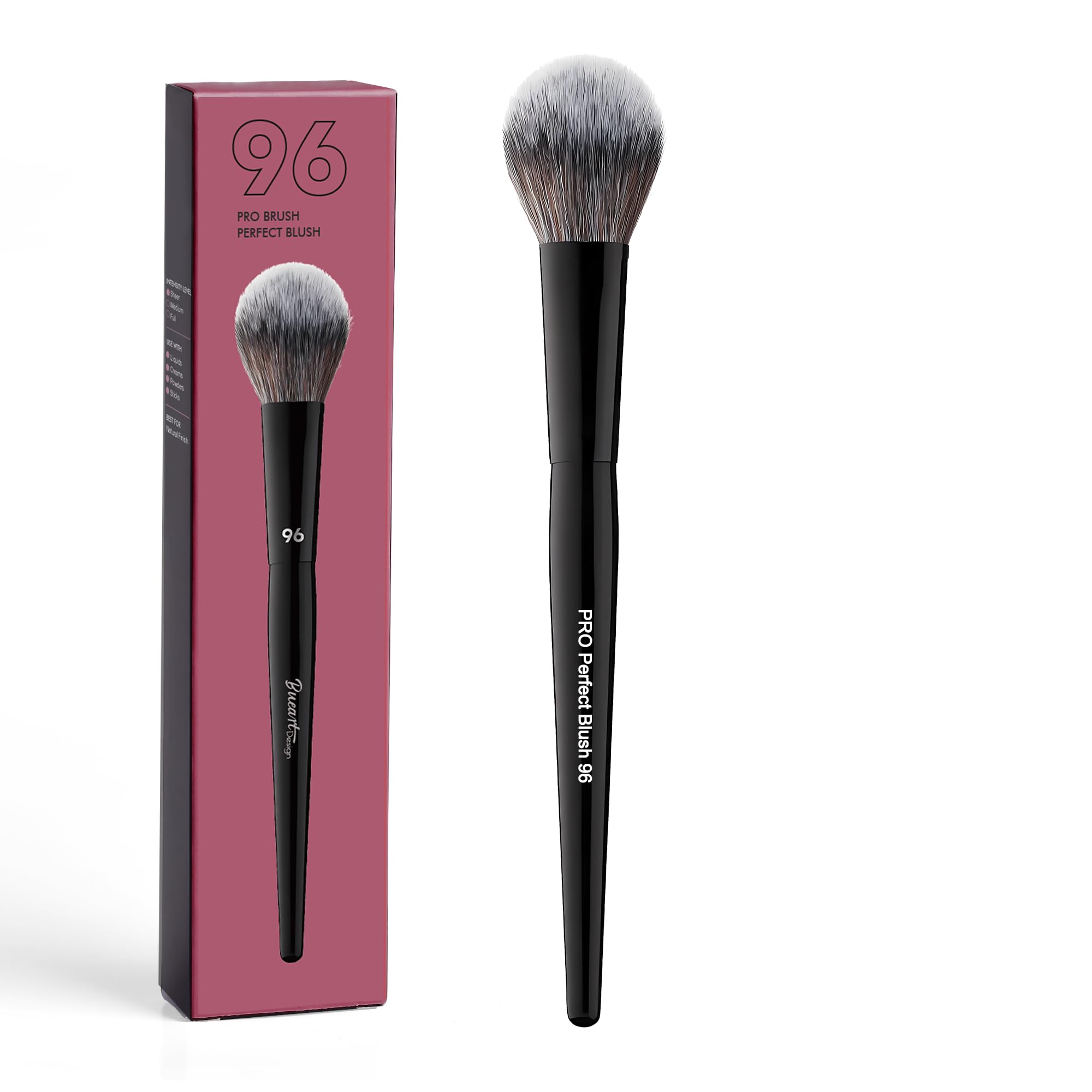 Bueart Design PRO Perfect Blush: brocha de pelo sintético suave para rubor suave.