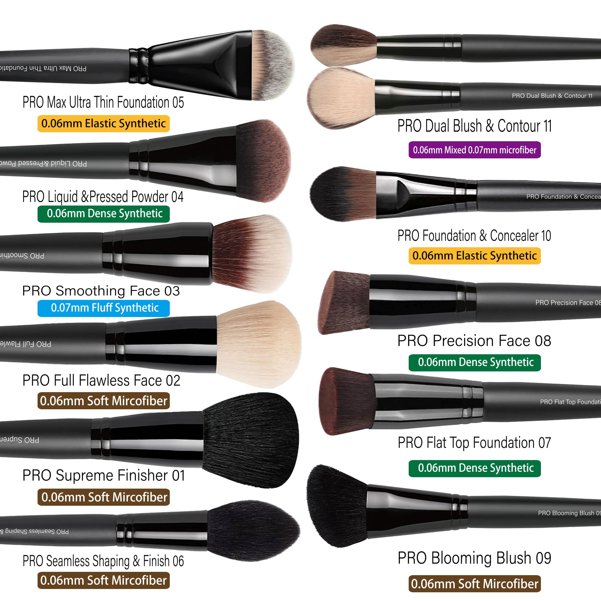 Pinceles Bueart Design para corrector y bronceador: cobertura precisa