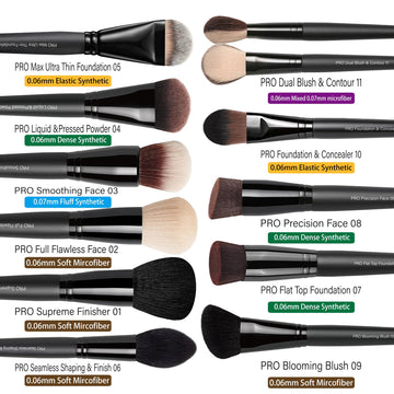 Pinceles Bueart Design para corrector y bronceador: cobertura precisa