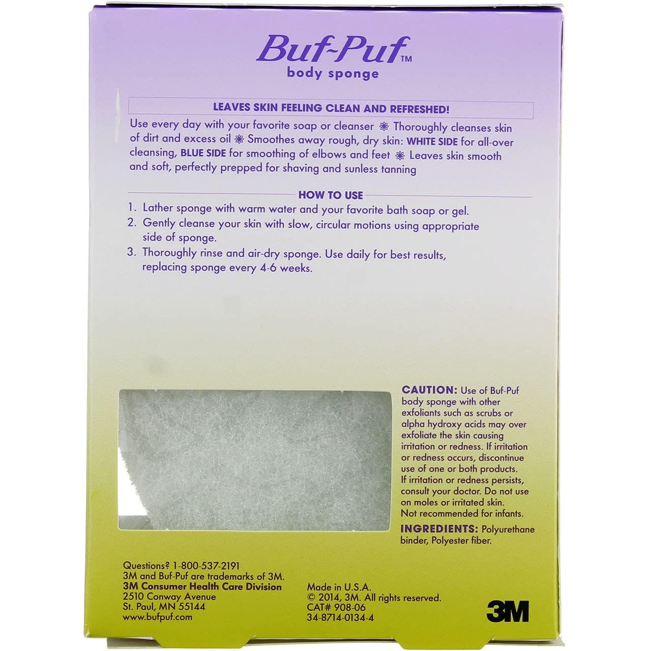 Buf-Puf éponge bain – nettoyage sans irritations.