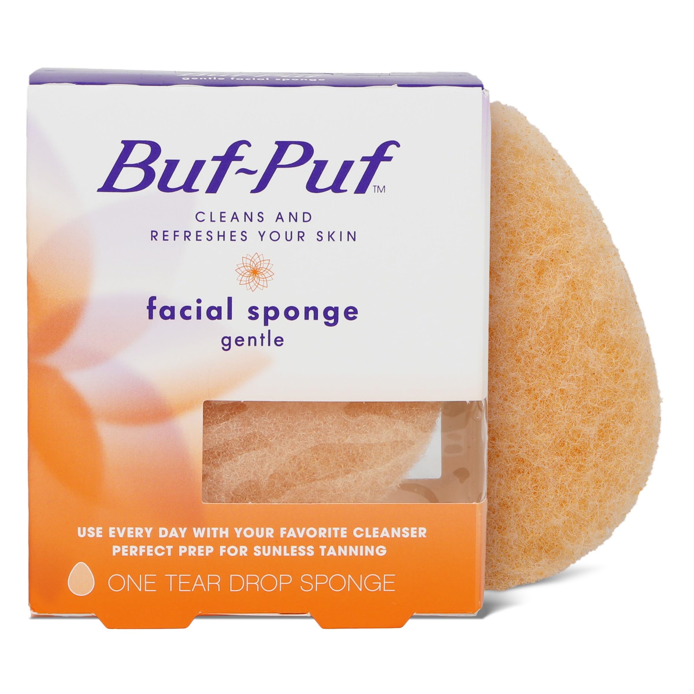 Buf-Puf esponja facial exfoliante: exfoliación suave para piel limpia.
