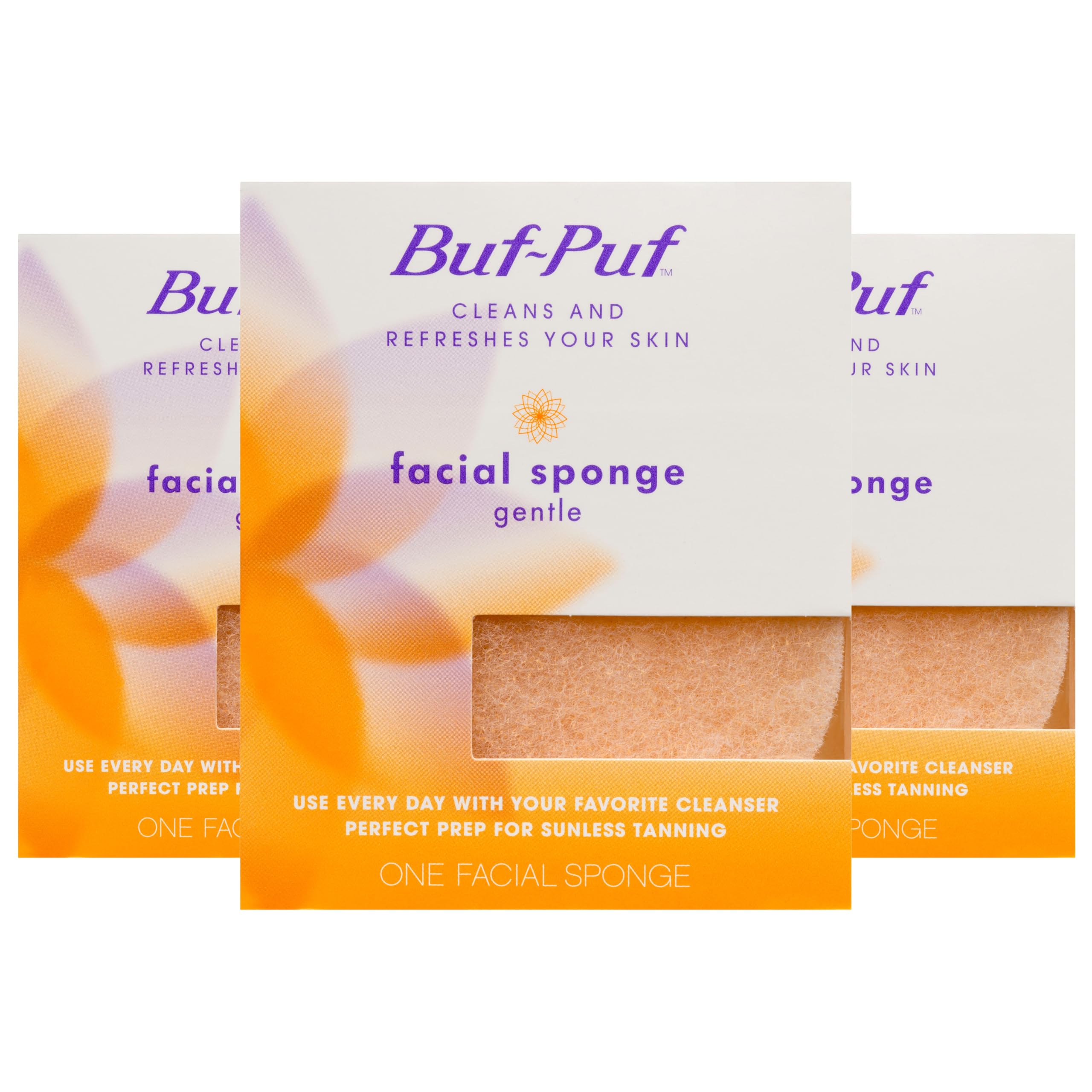 Buf-Puf esponja facial suave para limpieza diaria y piel más limpia.