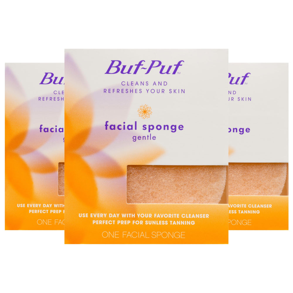 Buf-Puf esponja facial suave para limpieza diaria y piel más limpia.