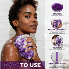 BukSuk esponja de red africana, exfoliación suave para piel sensible.