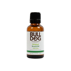 Aceite original para barba Bulldog en botella, hidratación suave para la barba.