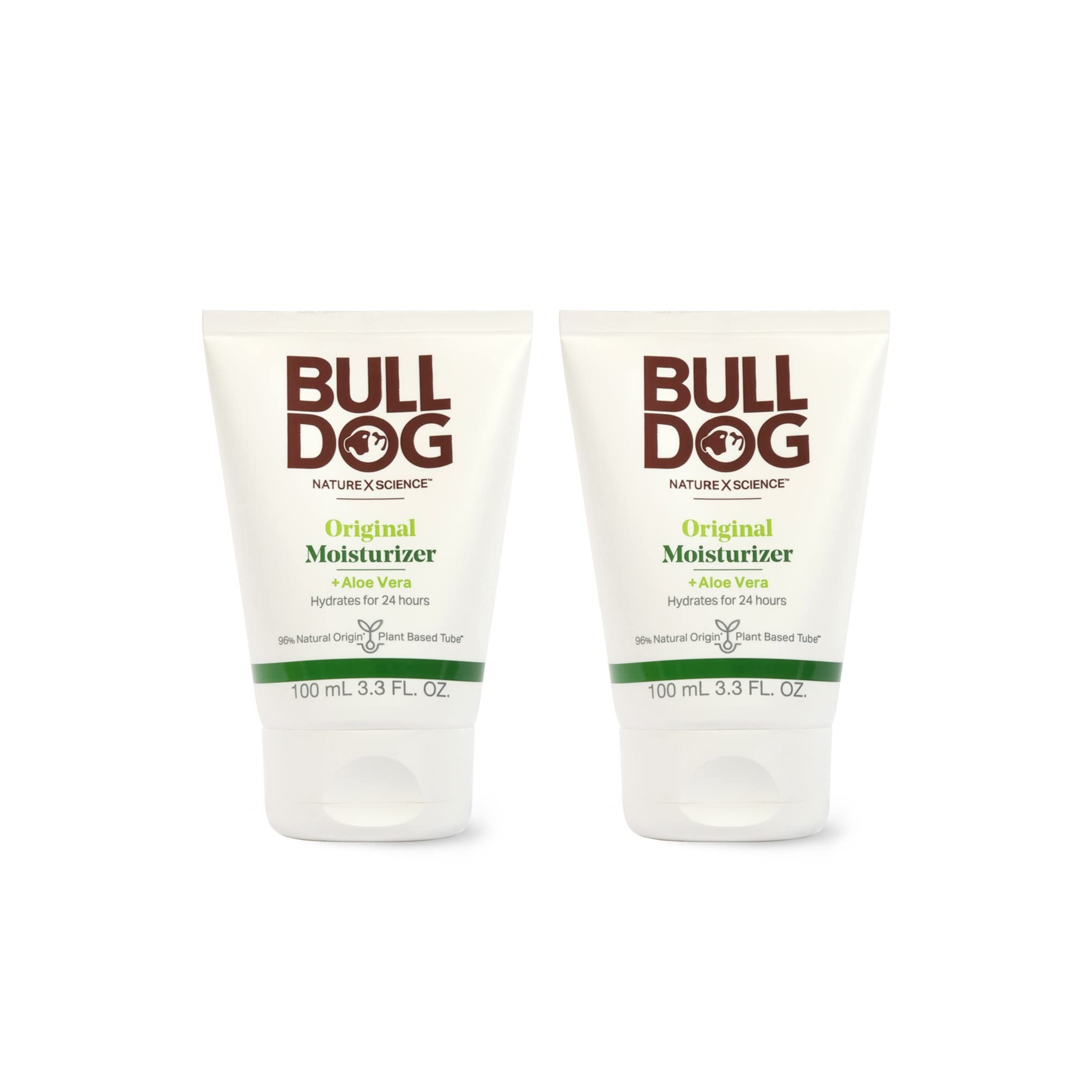 Bulldog Original Hidratante facial 2-pack, cuidado diario suave para piel normal.