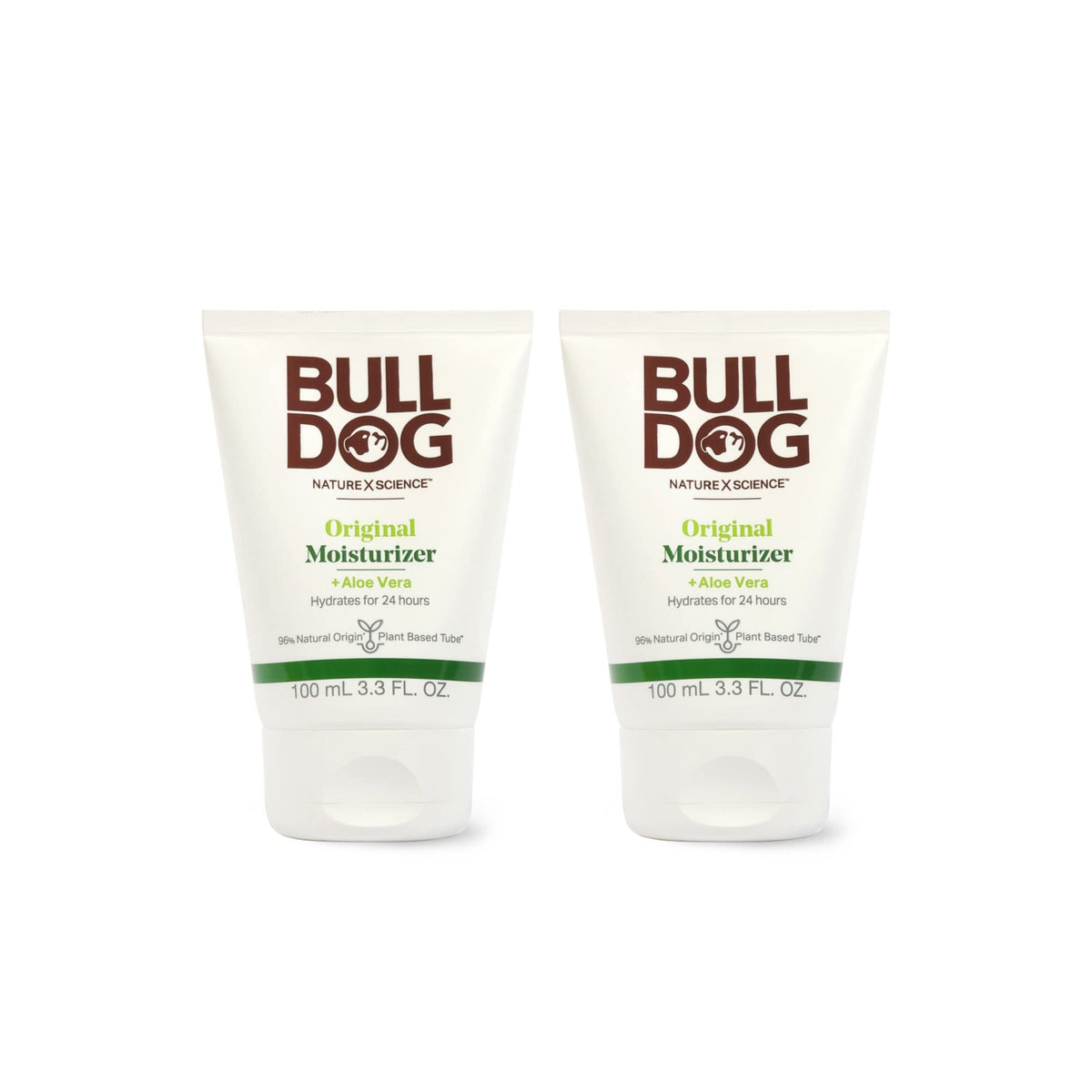 Bulldog Original Hidratante facial 2-pack, cuidado diario suave para piel normal.