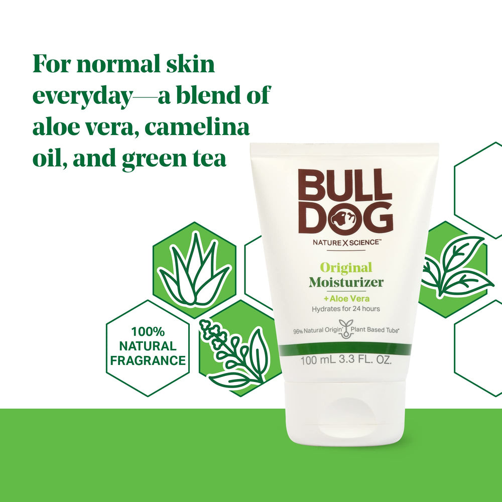 Bulldog Original Aloe Vera, calmante natural para piel normal.