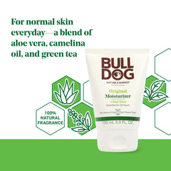 Bulldog Original Aloe Vera, calmante natural para piel normal.