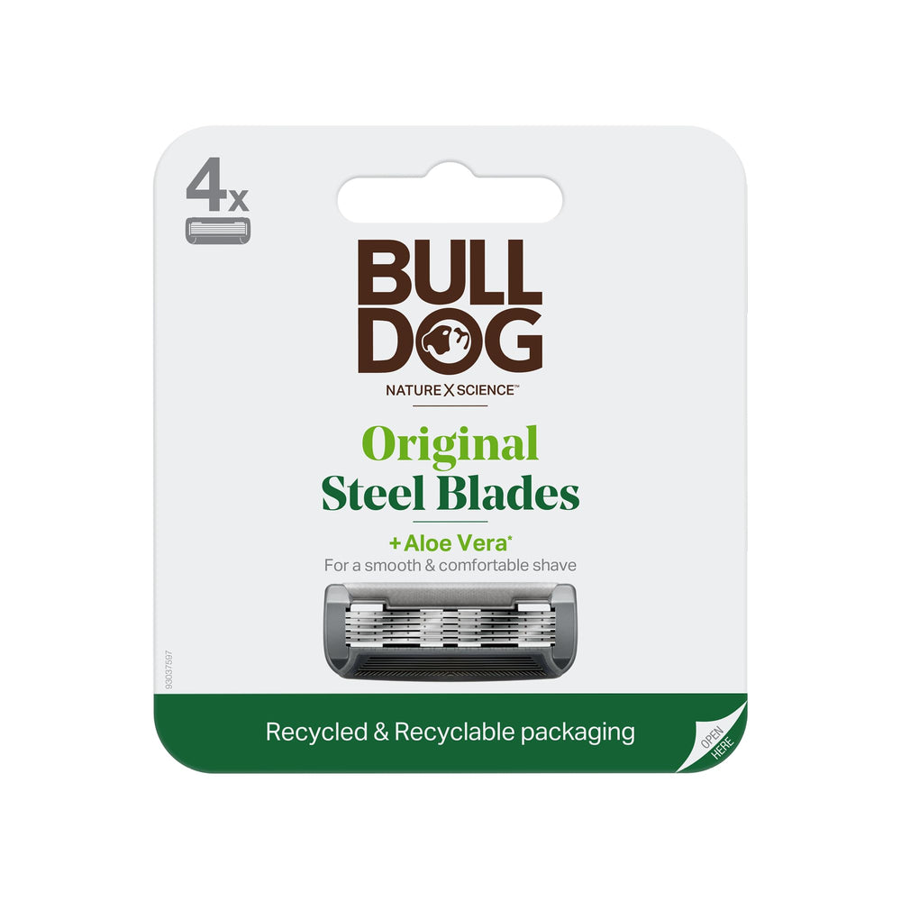 Bulldog Original Bamboo, recambios de hojas para afeitado cercano.