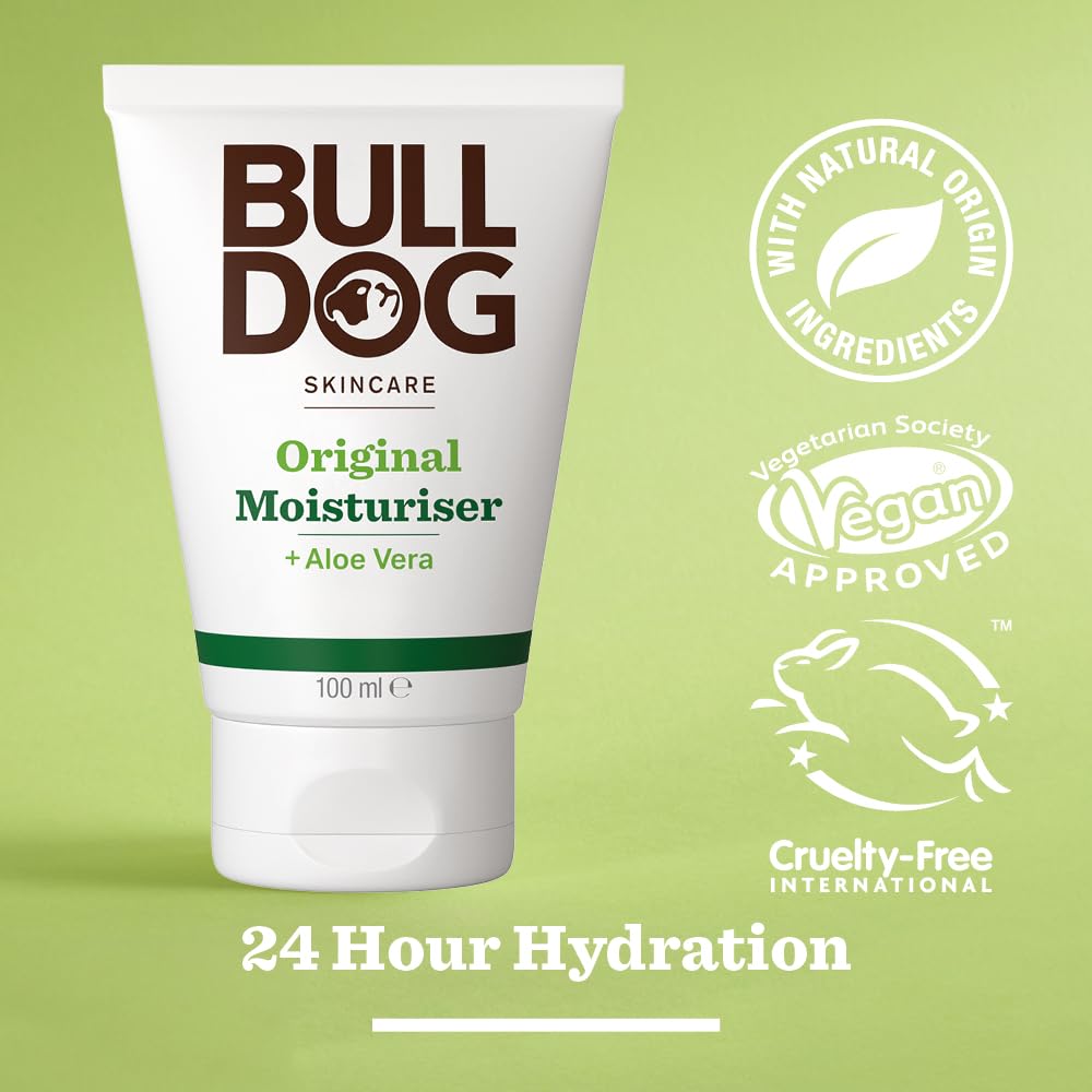 Textura crema suave de Bulldog Original Hidratante para rostro.