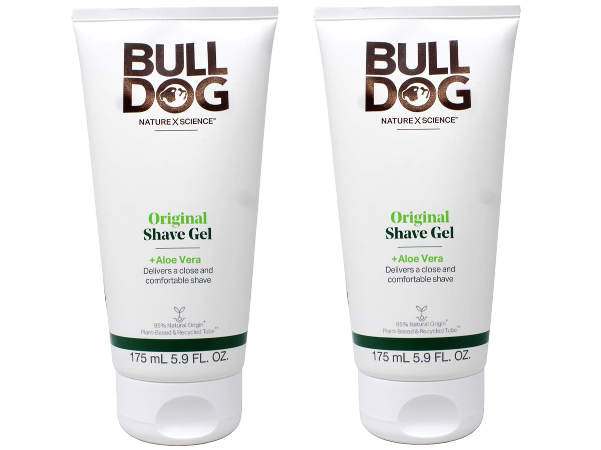 Bulldog Original Shave Gel: duo de botellas para afeitado suave y cómodo
