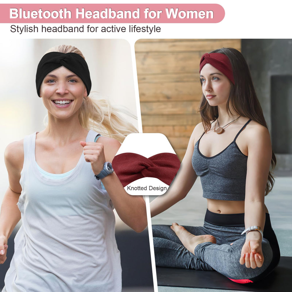 BULYPAZY banda de cabeza Bluetooth, control en el lateral para ajustar música sin tocar el teléfono