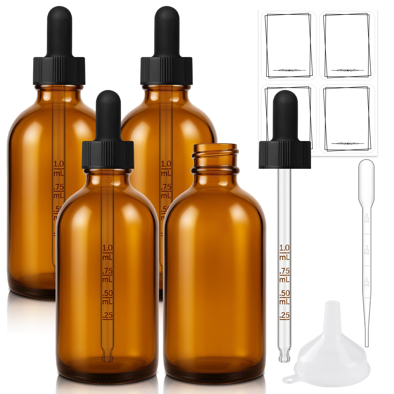Bumobum botella ambar con gotero para aceites esenciales, conserva aromas con protección UV