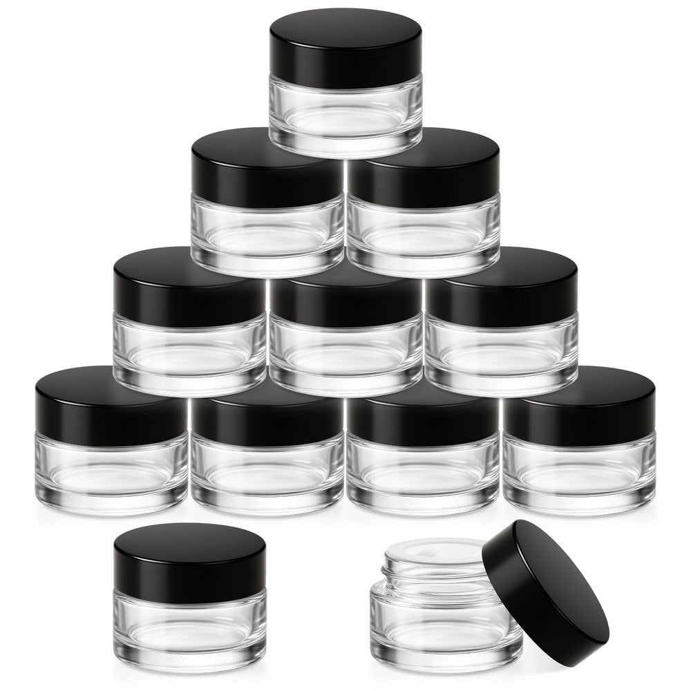 Bumobum frascos de vidrio 5 g con tapas, ideales para muestras y viaje