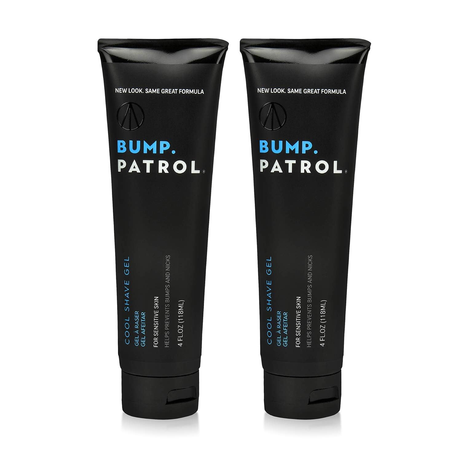 Bump Patrol Cool Shave Gel bottle with clear gel for precise visibility while shaving.