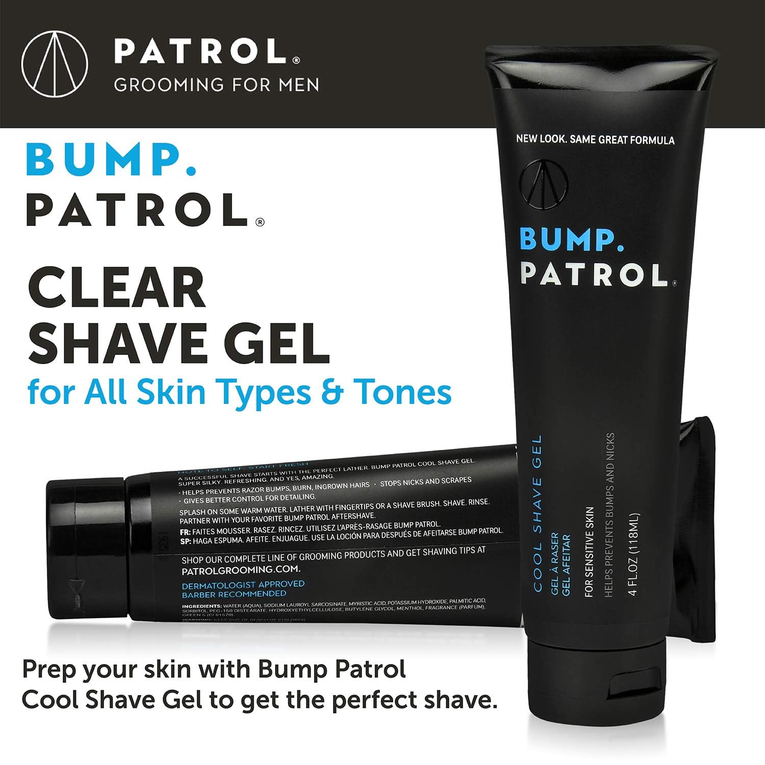 Gel transparente de Bump Patrol facilita ver dónde afeitas.