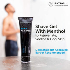 Bump Patrol Gel de Afeitar con Deslizamiento Ligero facilita un afeitado uniforme.