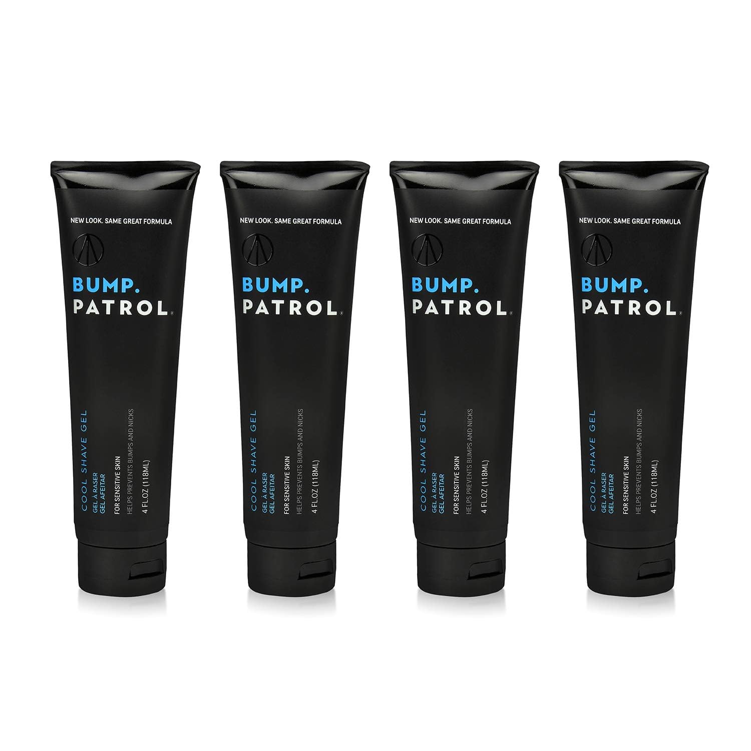Bump Patrol gel de afeitar frío, envase visible para piel sensible y afeitado suave