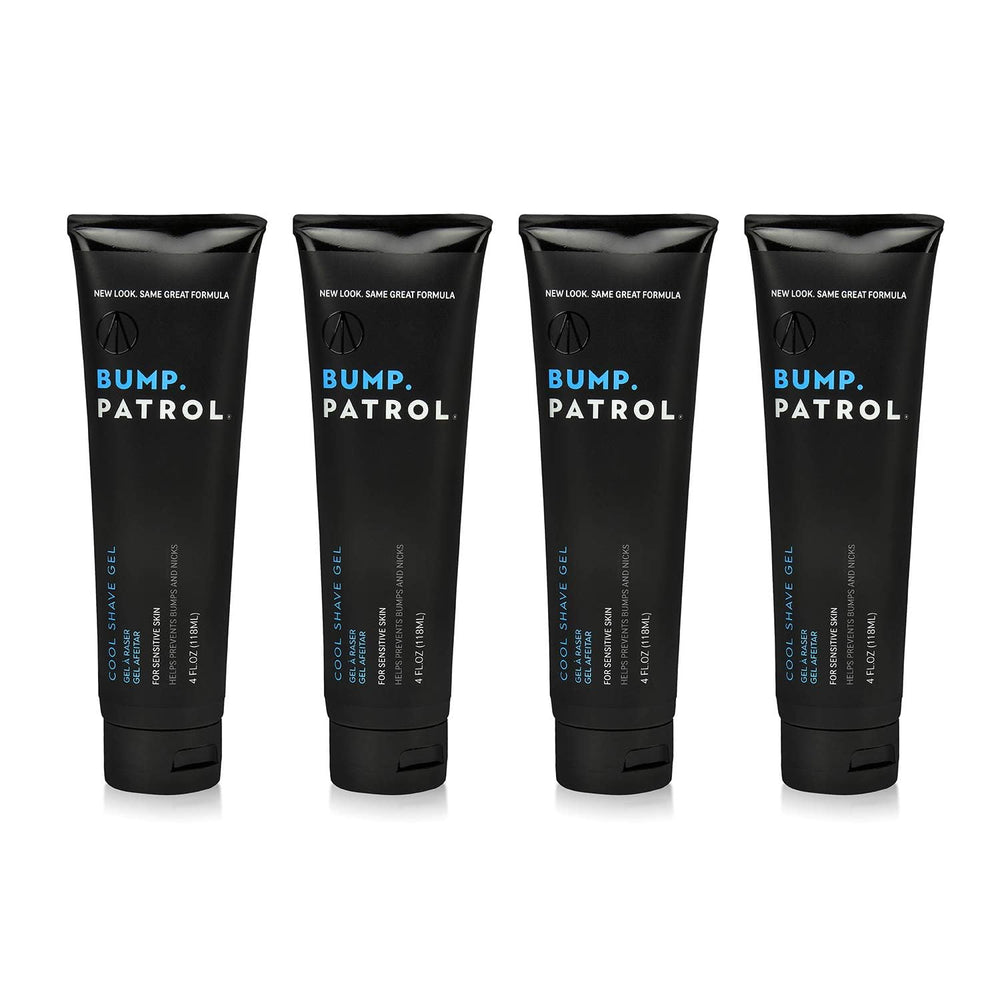 Bump Patrol gel de afeitar frío, envase visible para piel sensible y afeitado suave