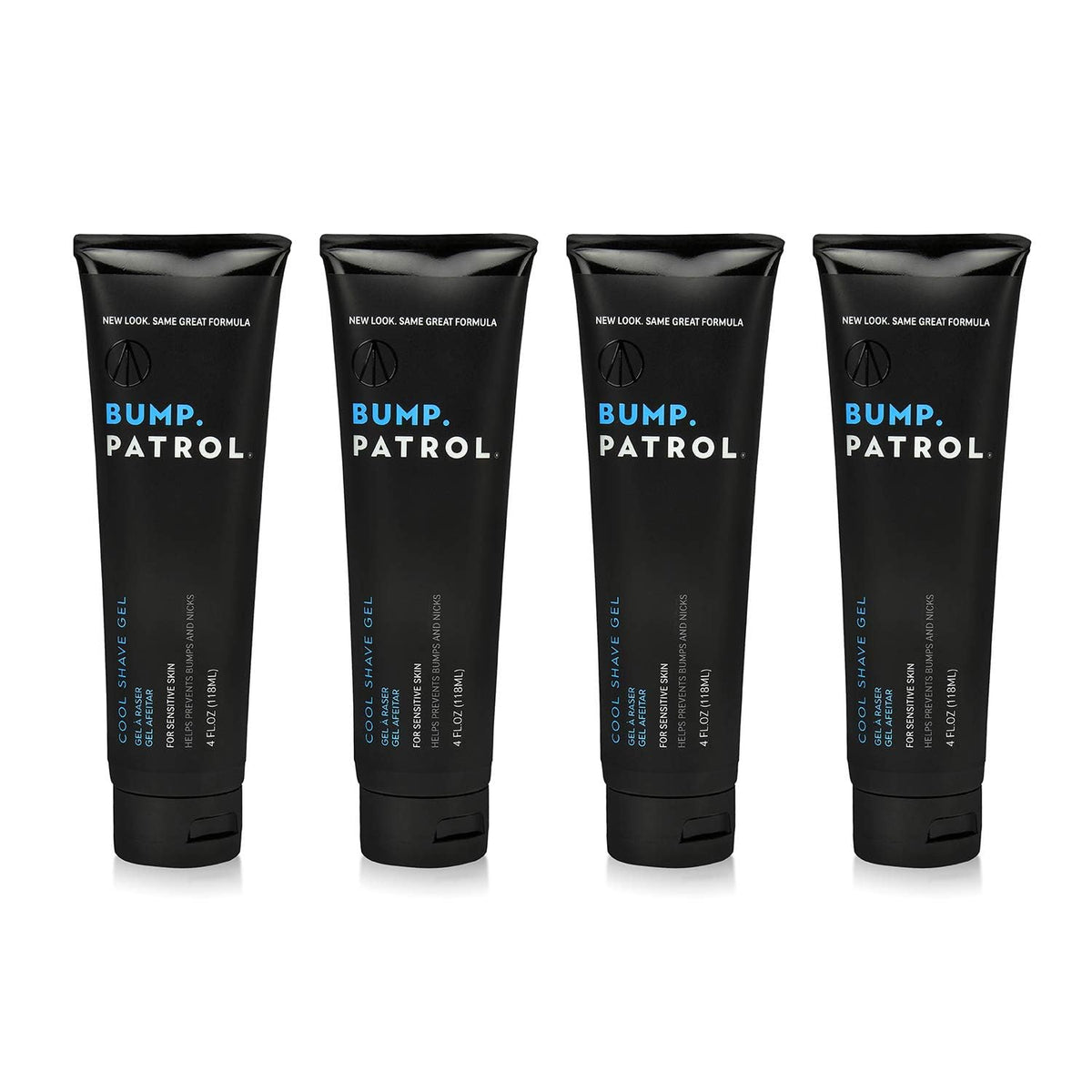 Bump Patrol gel de afeitar frío, envase visible para piel sensible y afeitado suave