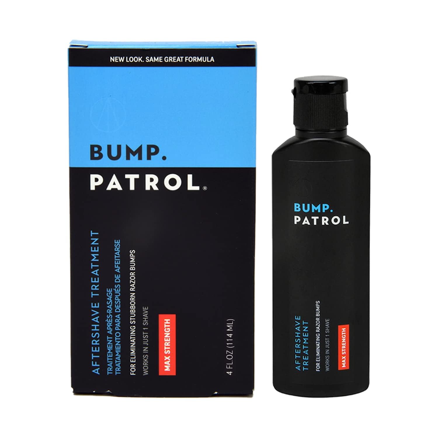 Bump Patrol máxima potencia botella con sensación fresca tras el afeitado.
